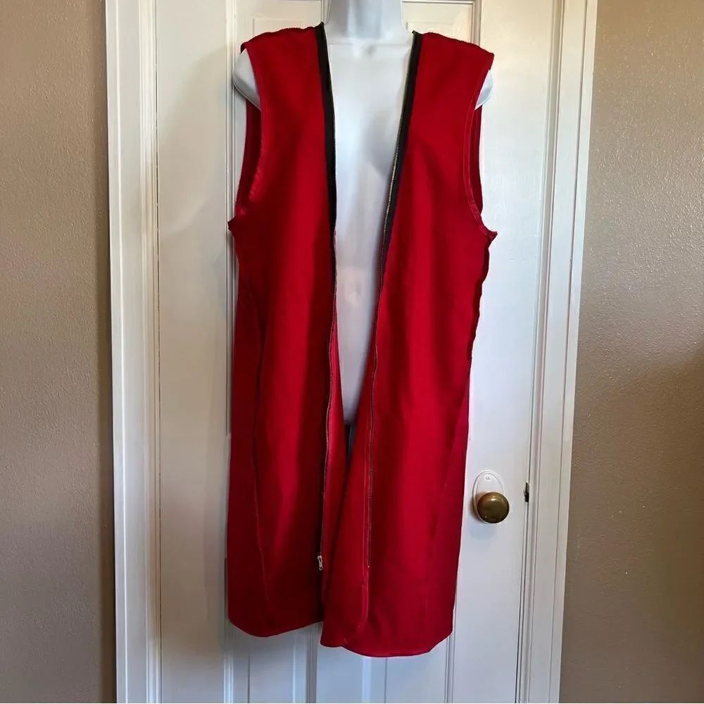 Jones New York Red Wool zip up vest